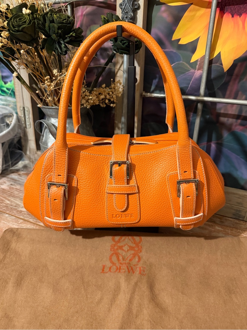 Loewe Senda Leather Satchel
